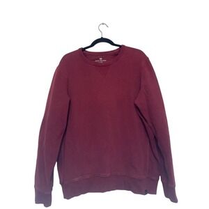 Mack Weldon Mens XL Burgundy Red Long Sleeve Crew Neck Sweatshirt